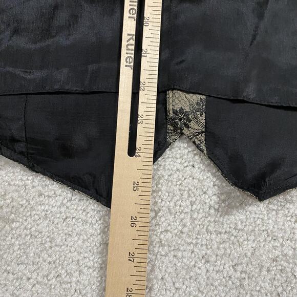 Wah Maker Vest Mens XL Gold Black Floral Brocade Western Frontier Made USA - Picture 7 of 8